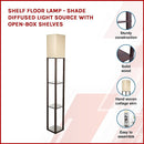 Shelf Floor Lamp - Shade Diffused Light Source with Open-Box Shelves-3
