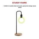 Modern Table lamp Desk Light Timber Base Bedside Bedroom Black-8