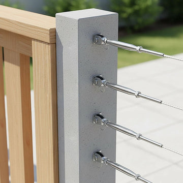 Stainless Steel Wire Rope DIY Balustrade Kit Jaw/Swage Fork Turnbuckle - 10 pack - 0