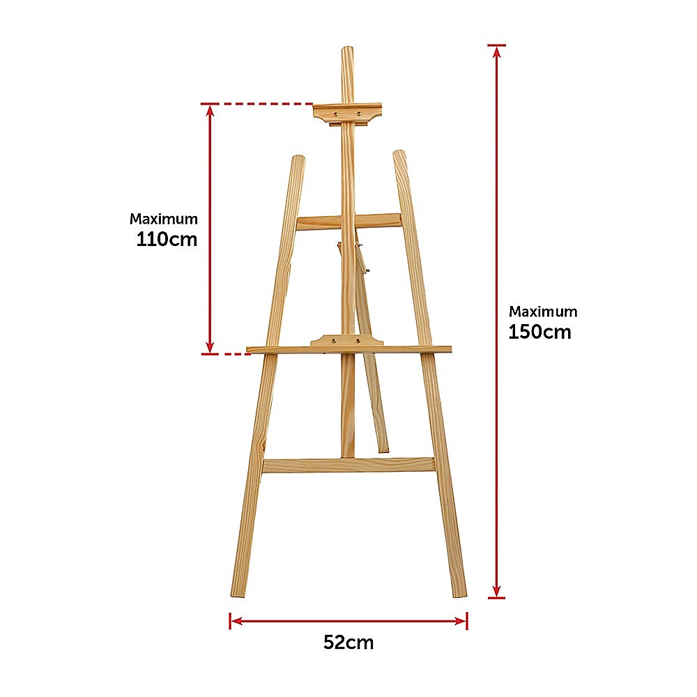 Pine Wood Easel Artist Art Display Painting Shop Tripod Stand Wedding