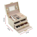 Jewellery Storage Box Girls Ring Necklace Display Organiser Case For Neat Accessory Storage-12