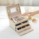 Jewellery Storage Box Girls Rings Necklaces Display Organiser Storage Case-2