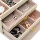 Jewellery Storage Box Girls Rings Necklaces Display Organiser Storage Case-6