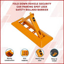 60cm Iron Fold Down Vehicle Security Parking Lock Bollard Barrier For Reserved Car Parking Protection-2