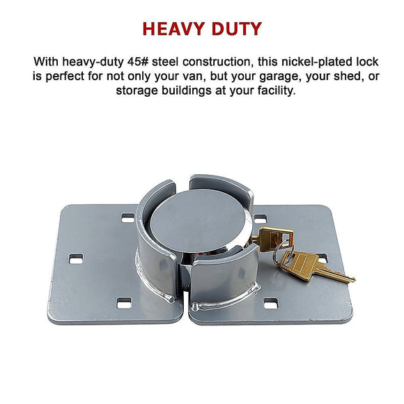 Heavy Duty Van Door Lock With Brackets Security Hasp Padlock For Vehicle Cargo Protection