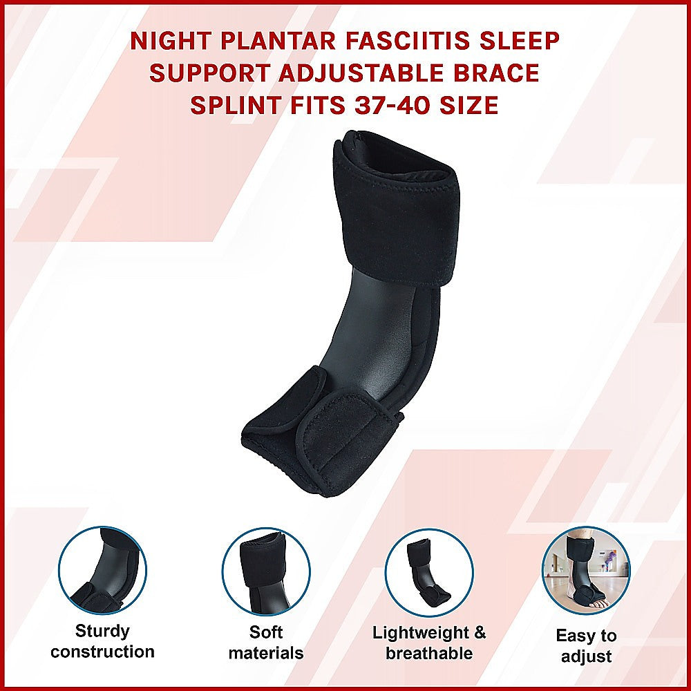 Night Plantar Fasciitis Sleep Support Adjustable Brace Splint Fits 37-40 Size