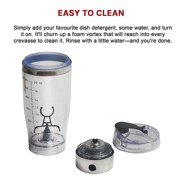 600ml Electric Smart Portable Blender Protein Shaker Bottle Cup