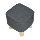 Fabric Ottoman Foot Stool Rest Pouffe Footstool Wood Storage Padded Seat-3