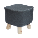 Fabric Ottoman Foot Stool Rest Pouffe Footstool Wood Storage Padded Seat-5