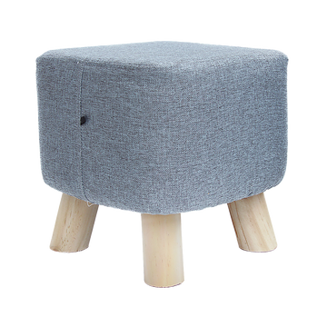 Fabric Ottoman Foot Stool Rest Pouffe Footstool Wood Storage Padded Seat
