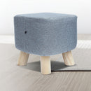 Fabric Ottoman Foot Stool Rest Pouffe Footstool Wood Storage Padded Seat-2