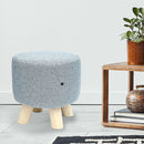 Fabric Ottoman Foot Stool Rest Pouffe Footstool Wood Storage Padded Seat-5