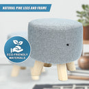 Fabric Ottoman Foot Stool Rest Pouffe Footstool Wood Storage Padded Seat-8