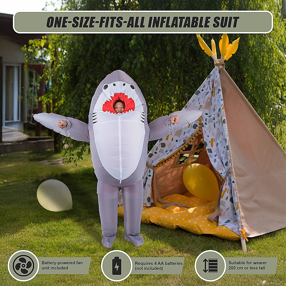 Shark Fancy Dress Fan Inflatable Costume  Suit