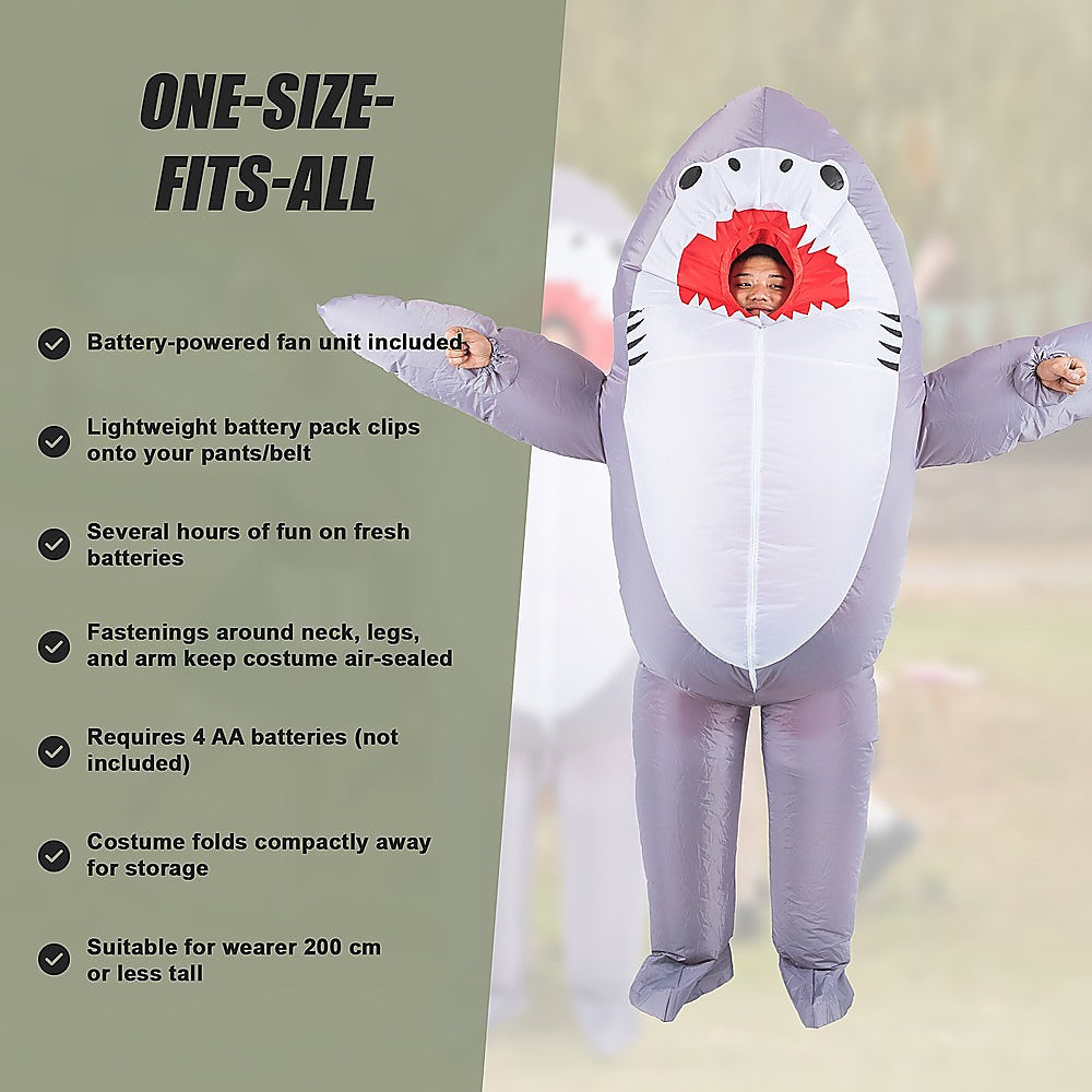 Shark Fancy Dress Fan Inflatable Costume  Suit