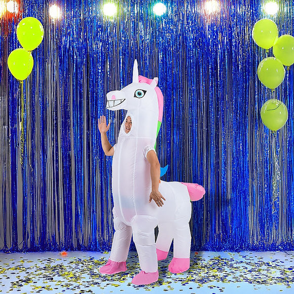 Giant Unicorn Fancy Dress Fan Inflatable Costume  Suit