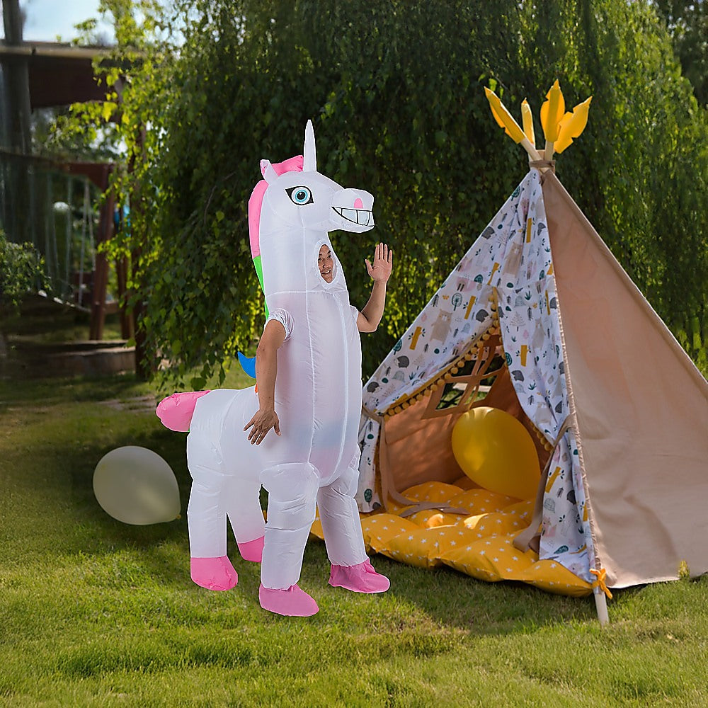 Giant Unicorn Fancy Dress Fan Inflatable Costume  Suit