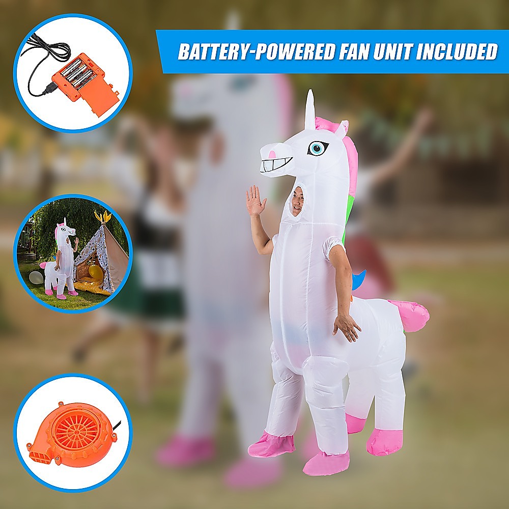 Giant Unicorn Fancy Dress Fan Inflatable Costume  Suit