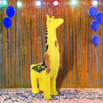 Giraffe Fancy Dress Fan Inflatable Costume Suit - 0