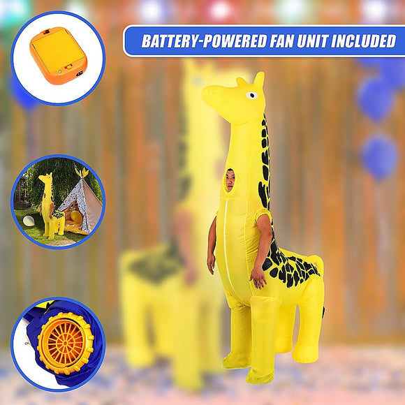 Giraffe Fancy Dress Fan Inflatable Costume Suit