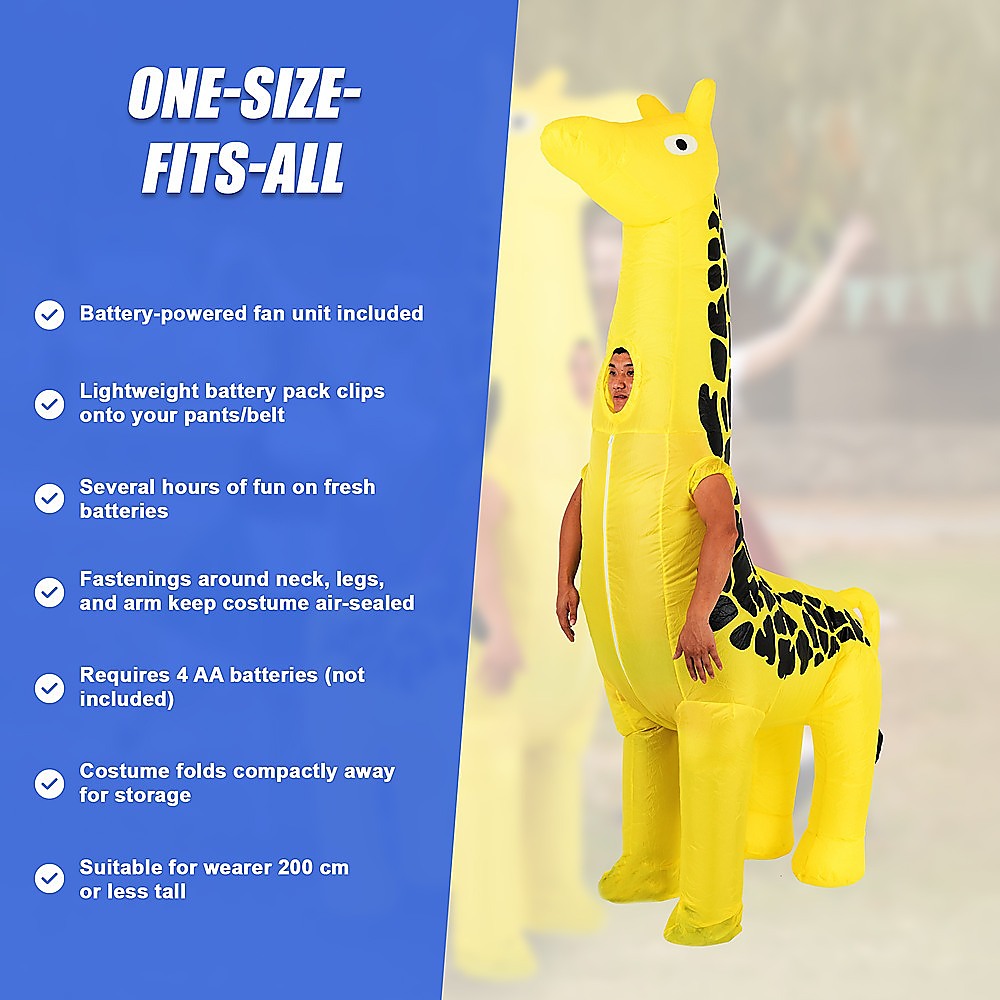 Giraffe Fancy Dress Fan Inflatable Costume Suit