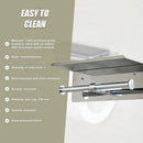 Stainless Steel Double Toilet Paper Holder Towel Roll Tissue Rack Storage Shelf-4