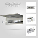 Stainless Steel Double Toilet Paper Holder Towel Roll Tissue Rack Storage Shelf-8