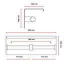 Stainless Steel Double Toilet Paper Holder Towel Roll Tissue Rack Storage Shelf-12