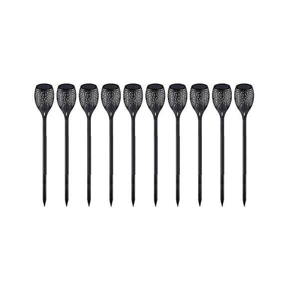 10 Pack Solar Torch Lights 96 LED Flickering Lighting Dancing Flame Garden Lamp