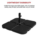 Outdoor Patio 4-Piece Cantilever Offset 3M Umbrella Base Stand Weight Water Sand-7