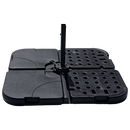 Outdoor Patio 4-Piece Cantilever Offset 3M Umbrella Base Stand Weight Water Sand-9