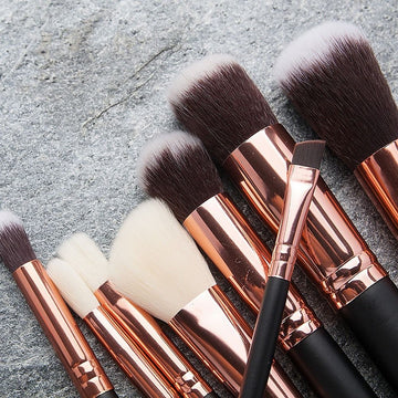 Soft 15Pcs Pro Face Powder Makeup Brushes Set Eyeshader Blending Highlight Tools - 0
