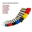 1200Pcs Bootlace Ferrule Crimper kit 0.25-10mm2 Cord End Ratchet Crimping Tool-10