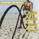 Battle Rope Dia 3.8cm x 9M length Poly Exercise Workout Strength Training-7