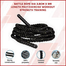 Battle Rope Dia 3.8cm x 9M length Poly Exercise Workout Strength Training-3