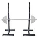 Adjustable Squat Rack Pair Steel Barbell Bench Press Stands Gym Home-5
