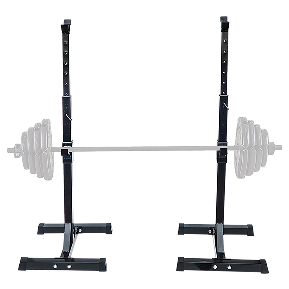 Adjustable Squat Rack Pair Steel Barbell Bench Press Stands Gym Home