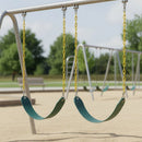 2 Pack Heavy Duty Playground Swing Seats with 66 Inch Plastic Coated Chains for Outdoor Backyard Play-1