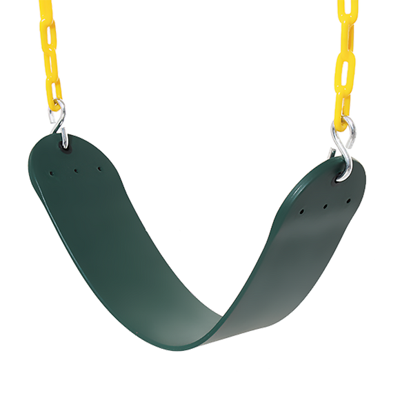 2 Pack Heavy Duty Playground Swing Seats with 66 Inch Plastic Coated Chains for Outdoor Backyard Play