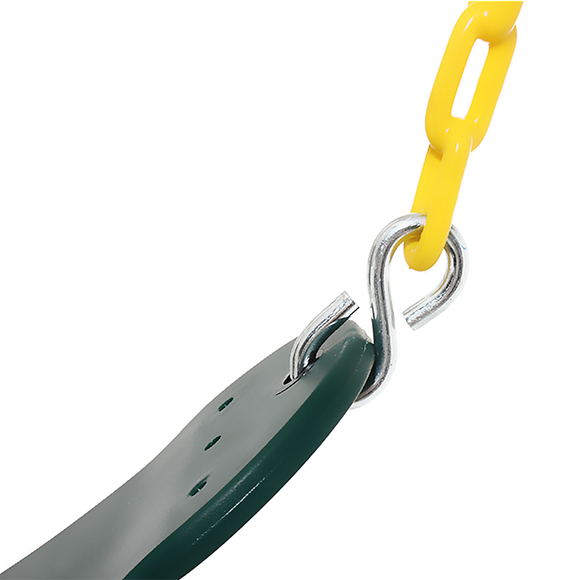 2 Pack Swings Seats Heavy Duty 66" Chain Plastic Coated Playground Swing