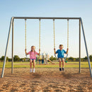 2 Pack Swings Seats Heavy Duty 66" Chain Plastic Coated Playground Swing-6