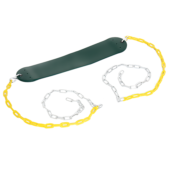 2 Pack Swings Seats Heavy Duty 66" Chain Plastic Coated Playground Swing