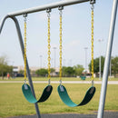 2 Pack Swings Seats Heavy Duty 66" Chain Plastic Coated Playground Swing-8