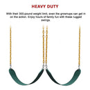 2 Pack Swings Seats Heavy Duty 66" Chain Plastic Coated Playground Swing-9