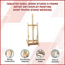 Tabletop Easel Wood Studio H Frame Artist Painting Display Stand For Art Wedding Shop Use-8