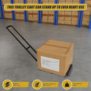 Foldable Hand Flatbed Trolley Cart 6 x 360 Degree Rotating Wheels with Maximum Load 200Kg-5