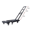 Foldable Hand Flatbed Trolley Cart 6 x 360 Degree Rotating Wheels with Maximum Load 200Kg-10