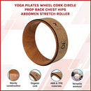 Yoga Pilates Wheel Cork Circle Prop Back Chest Hips Abdomen Stretch Roller-6