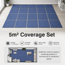 5m2 Box of Premium Carpet Tiles Commercial Domestic Office Heavy Use Flooring Blue-10