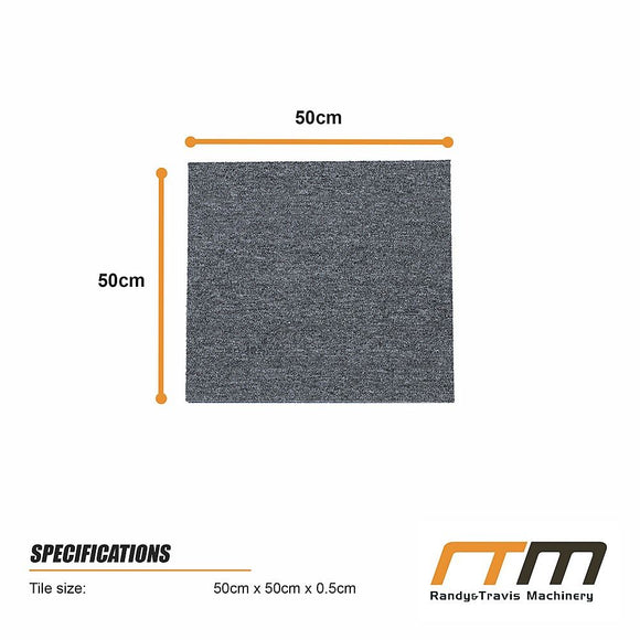 5m2 Box of Premium Carpet Tiles Commercial Domestic Office Heavy Use Flooring Grey